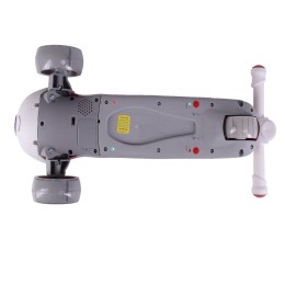 Самокат 3-х колесный SCOOTER Пандочка 711, белый/красный, с музыкой и подсветкой