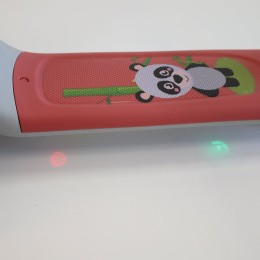 Самокат 3-х колесный SCOOTER Пандочка 711, белый/красный, с музыкой и подсветкой