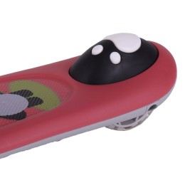 Самокат 3-х колесный SCOOTER Пандочка 711, белый/красный, с музыкой и подсветкой