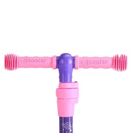 Самокат 3-х колесный SCOOTER Princess MY-528 со светящимися колесами, розовый/фиолетовый