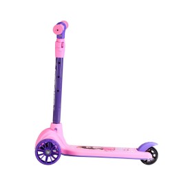 Самокат 3-х колесный SCOOTER Princess MY-528 со светящимися колесами, розовый/фиолетовый