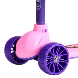 Самокат 3-х колесный SCOOTER Princess MY-528 со светящимися колесами, розовый/фиолетовый