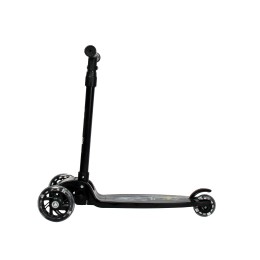 Самокат 3-х колесный Yeenot GT105-18, светящиеся колёса 110мм, черный