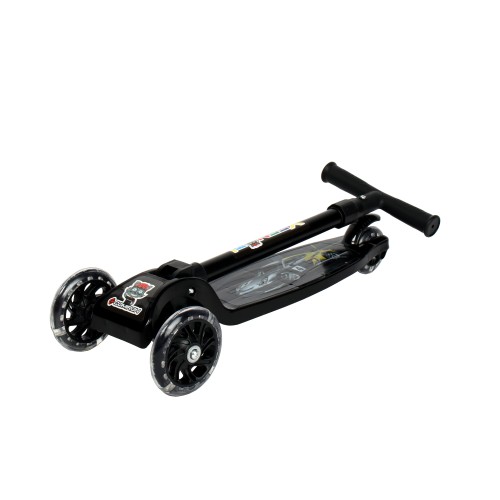 Самокат 3-х колесный Yeenot GT105-18, светящиеся колёса 110мм, черный