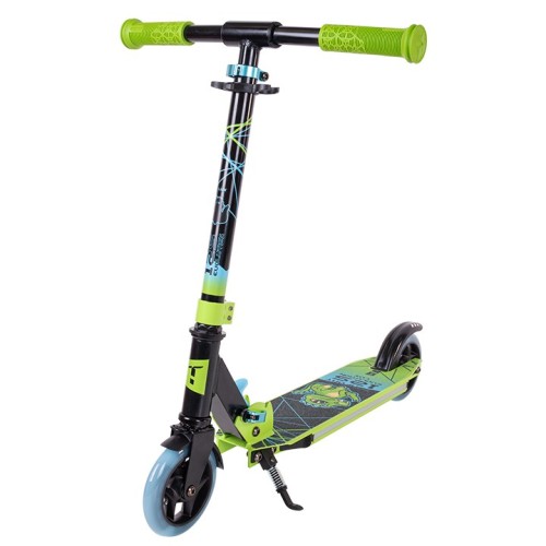 Самокат Tech Team Comfort 125 evolution lux, green с LED подсветкой