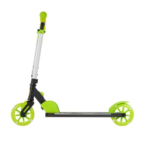 Самокат Tech Team Rainbow 145 black/green (светящиеся колеса и дека)