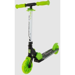Самокат Tech Team Rainbow 145 black/green (светящиеся колеса)