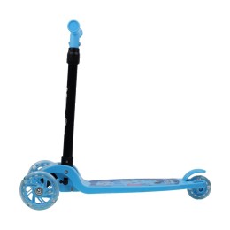 Самокат трехколесный облегчённый от 2-х лет Yeenot GT105-3, светящиеся колёса, голубой со Слоником