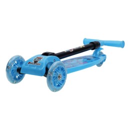 Самокат трехколесный облегчённый от 2-х лет Yeenot GT105-3, светящиеся колёса, голубой со Слоником