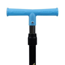 Самокат трехколесный облегчённый от 2-х лет Yeenot GT105-3, светящиеся колёса, голубой со Слоником