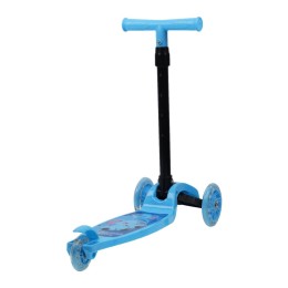Самокат трехколесный облегчённый от 2-х лет Yeenot GT105-3, светящиеся колёса, голубой со Слоником