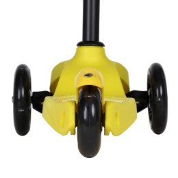 Самокат трехколесный облегчённый от 2-х лет Yeenot GT2018-10, светящиеся колёса, желтый/черный с Пчёлками