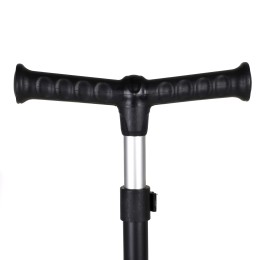 Самокат трехколесный облегчённый от 2-х лет Yeenot GT2018-15, светящиеся колёса,чёрный с Енотом