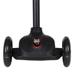 Самокат трехколесный облегчённый от 2-х лет Yeenot GT2018-15, светящиеся колёса,чёрный с Енотом