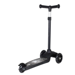 Самокат трехколесный облегчённый от 2-х лет Yeenot GT2018-15, светящиеся колёса,чёрный с Енотом