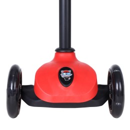 Самокат трехколесный облегчённый от 2-х лет Yeenot GT2018-16, светящиеся колёса, красный/черный Космос