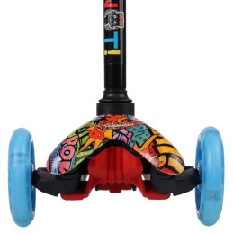 Самокат трехколесный от 2-х лет Yeenot GT4105P48, светящиеся колёса, голубой/разноцветный