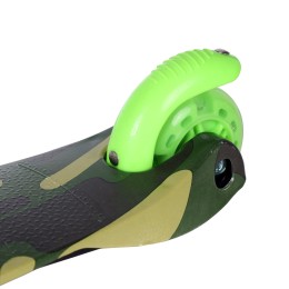 Самокат трехколесный от 2-х лет Yeenot GT4105P5, светящиеся колёса, зеленый камуфляж/салатовый