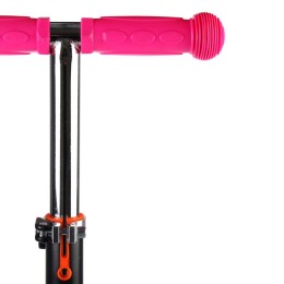 Самокат трехколесный от 3-х лет Yeenot GT4108P15, светящиеся колёса, розовый разноцветный 2 колеса сзади