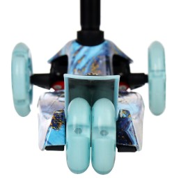 Самокат трехколесный от 3-х лет Yeenot GT4108P38, светящиеся колёса, синий/голубой/нежно-голубой