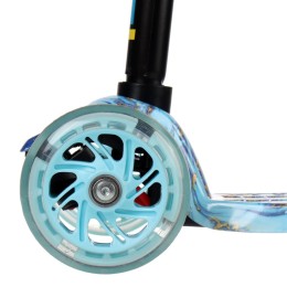 Самокат трехколесный от 3-х лет Yeenot GT4108P38, светящиеся колёса, синий/голубой/нежно-голубой