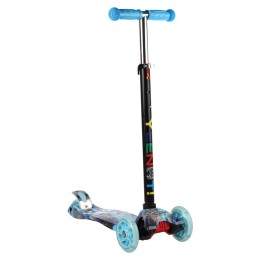 Самокат трехколесный от 3-х лет Yeenot GT4108P38, светящиеся колёса, синий/голубой/нежно-голубой