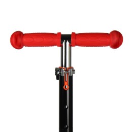 Самокат трехколесный от 3-х лет Yeenot GT4108P57, светящиеся колёса, черный с молниями/красный