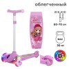 Самокат трехколесный Yeenot GT2018-3, свет. колёса PU 110мм, розовый (певица)