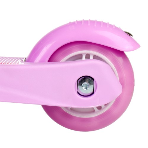 Самокат трехколесный Yeenot GT2018-3, свет. колёса PU 110мм, розовый (певица)