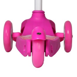 Самокат трехколесный Yeenot GT2018-6, свет. колёса PU 110мм, розовый котенок