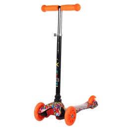 Самокат трехколесный Yeenot GT4105P10, светящиеся колёса PU 110мм, цвет Скиттлс