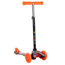 Самокат трехколесный Yeenot GT4105P10, светящиеся колёса PU 110мм, цвет Скиттлс