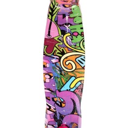 Самокат трехколесный Yeenot GT4105P15, светящиеся колёса, розовый графитти 1 колесо сзади