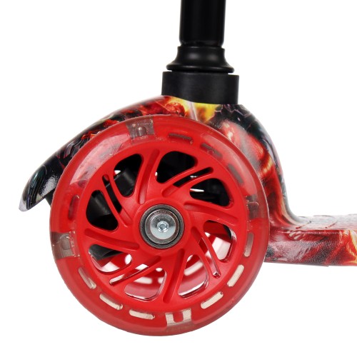 Самокат трехколесный Yeenot GT4105P46, светящиеся колёса PU 110мм, цвет Пламя
