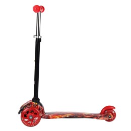 Самокат трехколесный Yeenot GT4105P46, светящиеся колёса PU 110мм, цвет Пламя