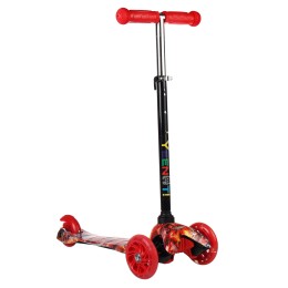 Самокат трехколесный Yeenot GT4105P46, светящиеся колёса PU 110мм, цвет Пламя
