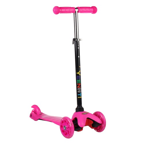 Самокат трехколесный Yeenot Kids GT4105,  свет. колёса PU 110мм ABEC7, розовый