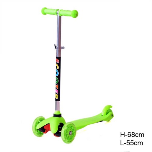 Самокат трехколесный Yeenot Kids GT4105, свет. колёса PU 110мм ABEC7, зелёный