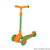 Самокат трехколесный Yeenot R188-3, свет. колёса, PU 120мм, оранжевый/зеленый