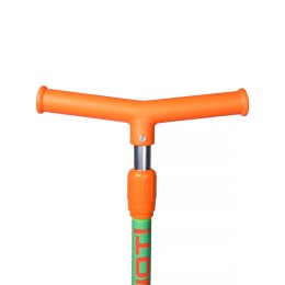 Самокат трехколесный Yeenot R188-3, свет. колёса, PU 120мм, оранжевый/зеленый