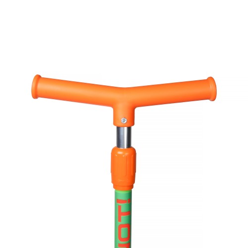 Самокат трехколесный Yeenot R188-3, свет. колёса, PU 120мм, оранжевый/зеленый