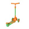 Самокат трехколесный Yeenot R188-3, свет. колёса, PU 120мм, оранжевый/зеленый