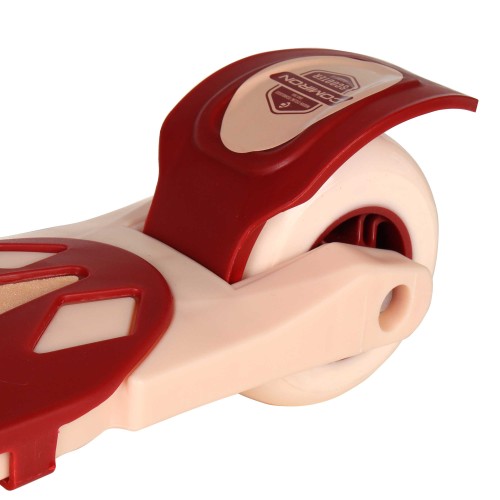 Самокат трехколесный Yeenot R188-6, свет. колёса, PU 120мм, красный/бежевый