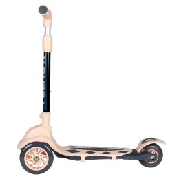 Самокат трехколесный Yeenot R188-7, свет. колёса, PU 120мм, бежевый/черный
