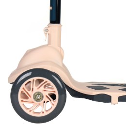 Самокат трехколесный Yeenot R188-7, свет. колёса, PU 120мм, бежевый/черный