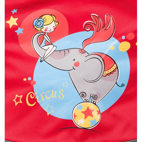 Санки-коляска Ника Детям 7 (девочка и слон, красный)