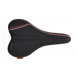 Седло, 260*160мм черное с  красным, европодвес Vinca Sport