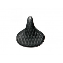 Седло AZ-177AD-K 260X250MM черное большое широкое на двойной пружине