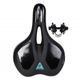 Седло COMIRON BEIJING C020, комфортное, чёрно+синее