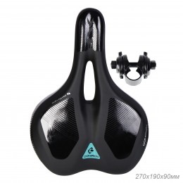 Седло COMIRON BEIJING C020, комфортное, чёрно+синее